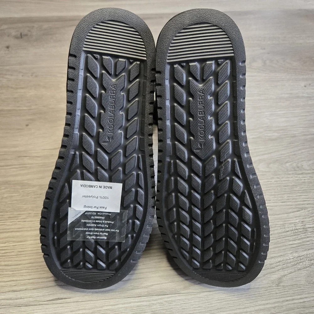 UGG Koolaburra Aribel Short Black Suede Women's Size 8 New in Box Faux Fur - Picture 7 of 11